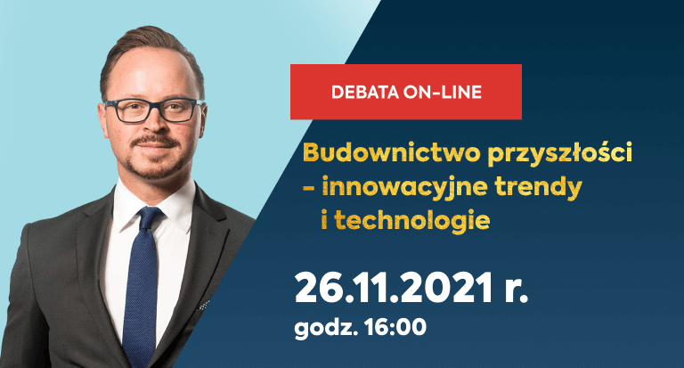 Debata online HUMANUM TALKS z dr Tomaszem Śniegulą pt. "Budownictwo przyszłości - innowacyjne trendy i technologie" 26.11.2021