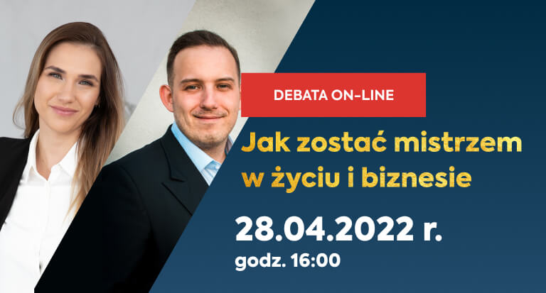 Debata online HUMANUM TALKS z dr Filipem Szymczak i Natalią Rybarczyk pt. „Jak zostawać mistrzem w życiu i biznesie” 28.04.2022 r.