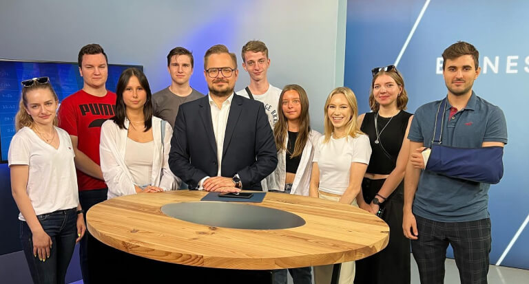 Studenci z koła naukowego Creative Mind na planie programu “Twój Branding” w TV Biznes24